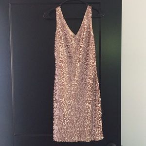 Pretty Guide Gold Sequin Fitted Dress
